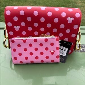 Disney Polka Dot Red and Pink Loungefly Set